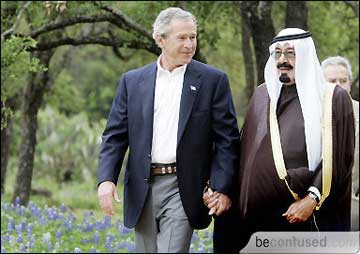George Bush held hands with new guy.